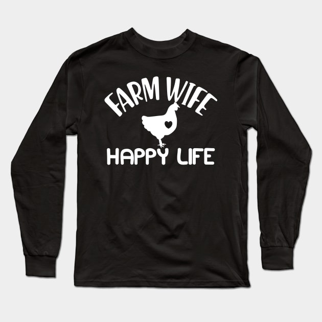 Farm wife happy Life Long Sleeve T-Shirt by KC Happy Shop